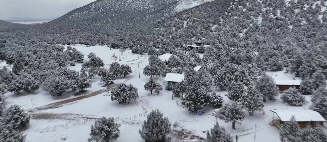Konya’nın kış güzelliği! Ünlü yayla masalsı manzaralar sunuyor 7